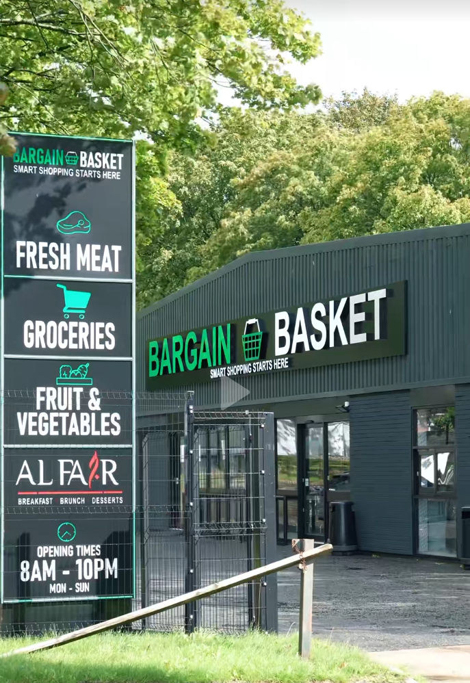 Bargain Basket store exterior in Blackburn